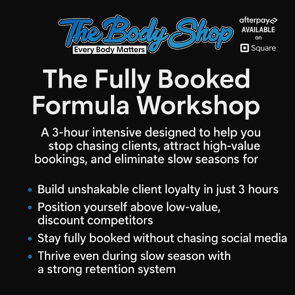 The Fully Booked Formula Workshop (3-Hour Client Retention Workshop 1 Training Date Monthly)